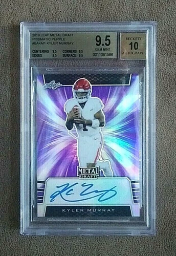 2019 Leaf Metal Draft Kyler Murray Purple Rookie Auto 18/25 BGS 9.5 Gem 10 Auto