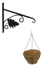 Pflanzenhalter schwarz BLATT Pflanzenkorb Hängepflanze Wand Hänge Befestigung