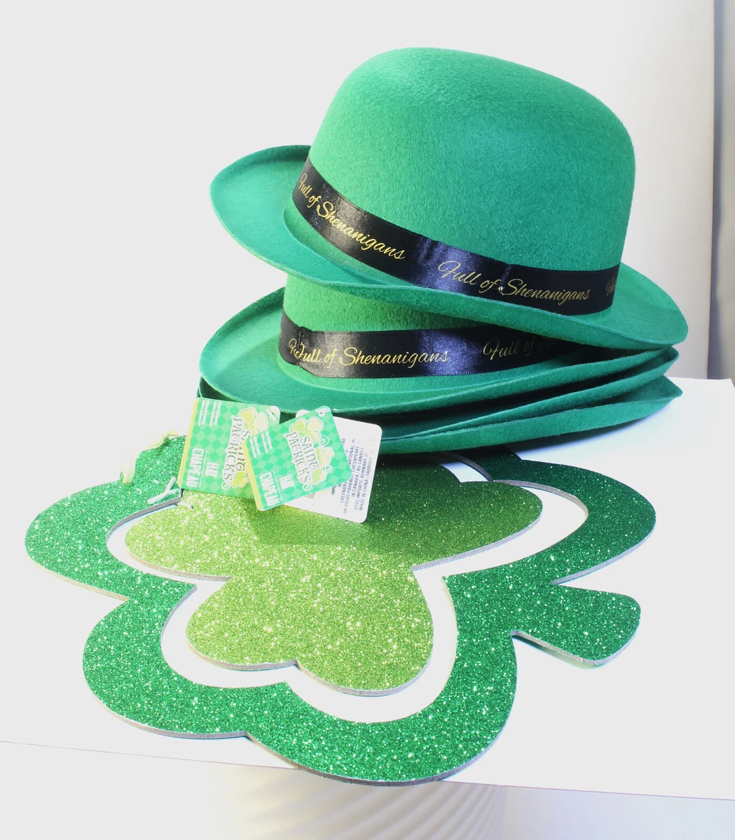 Green St. Patrick Felt Derby Hats eBay