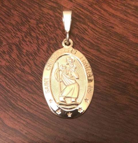 10K SOLID YELLOW GOLD SAINT ST 