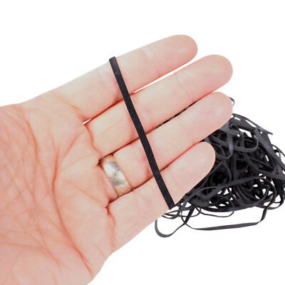 USA Bulk Black High Heat UV Rated #33 Angler Fishing Rubber Bands  3-1/2'' x 1/8