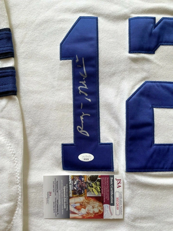 Roger Staubach autographed signed Cowboys ROOKIE Champion Throwbacks jersey JSA - Image 2 of 3