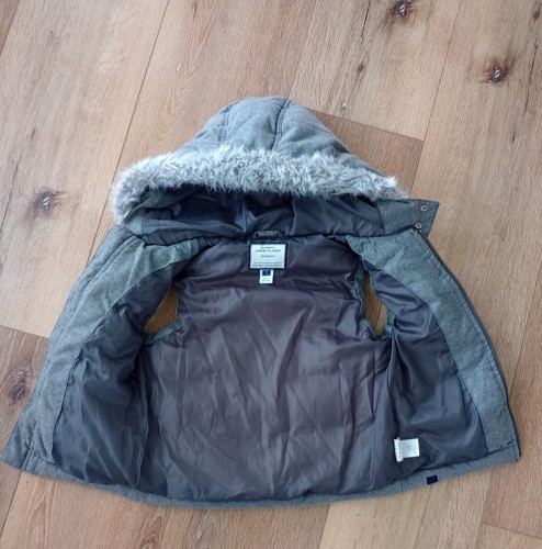 Janie and Jack Gray Puffer Vest + Hood Winter Size 3-4T - Picture 5 of 5