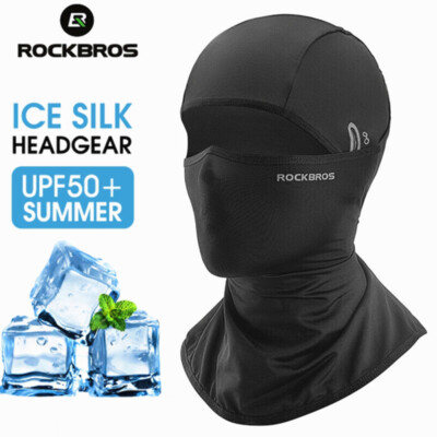 ROCKBROS Balaclava Summer Cooling Motorcycle Ice Silk Full Face Mask  Cycling Cap