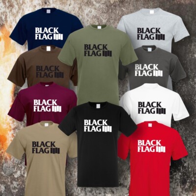 BLACK FLAG BALKEN LOGO T-SHIRT  (10 Farben, Größen S-5XL)
