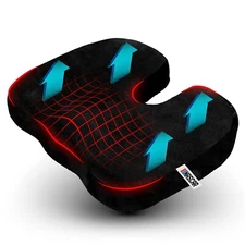 NASCAR Seat Cushion | Breathable & Comfortable Velvet w/ Non-Slip Rubber Bottom