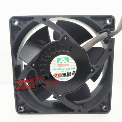 Yongli 12CM 12038 24V 0.70A 15W MGA12024XB-O38-IP68 inverter waterproof fan #