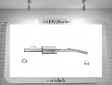 Mittelschalldämpfer Renault Clio II 2 1.4 1.6 16V Auspuff Mitteltopf Schelle