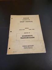 DODGE PASSENGER CAR D-46 47 44 48 SERVICE SHOP REPAIR OVERDRIVE GUIDE MANUAL