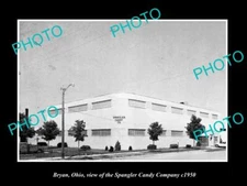 OLD LARGE HISTORIC PHOTO OF BRYAN OHIO VIEW OF THE SPANGLER CANDY Co PLANT 1950