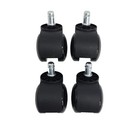 Chair Parts Hard Floor 2" Casters Rollers 4 pc Set Black #CS-5538