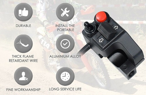 7/8" Aluminum Left Motorcycle Handlebar Switch For Blinker Turn Signal Horn Beam - Picture 4 of 7