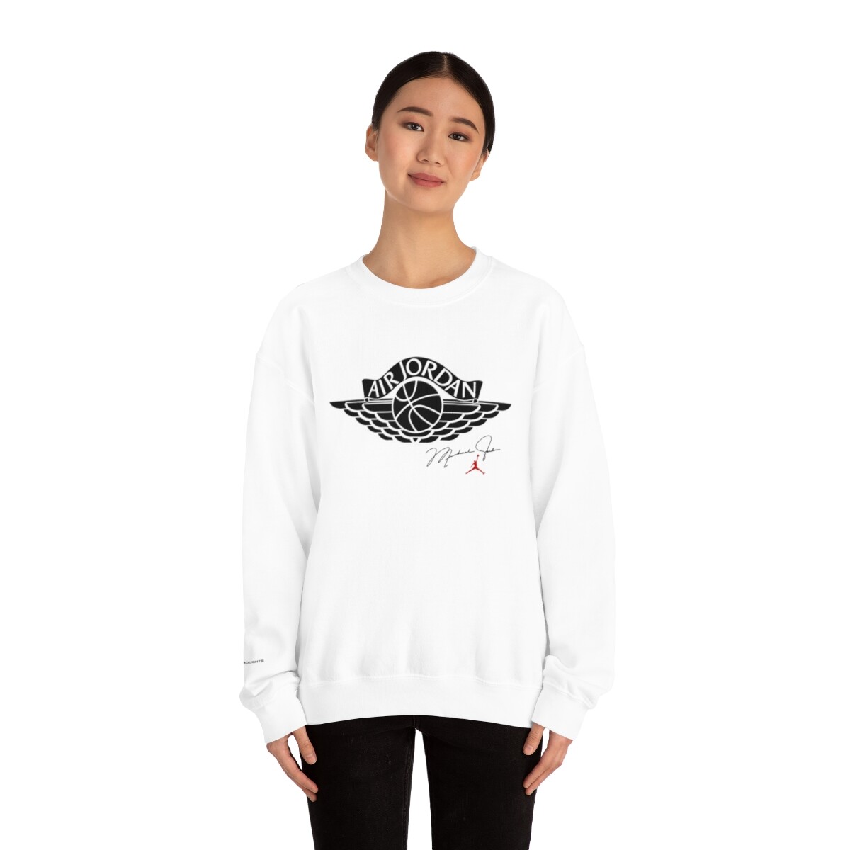 【GRAVER】23FW★ Big Lettering Signed Sweatshirt Air Jordan Wings Logo with Signature / Bulls MJ 23 UNISEX