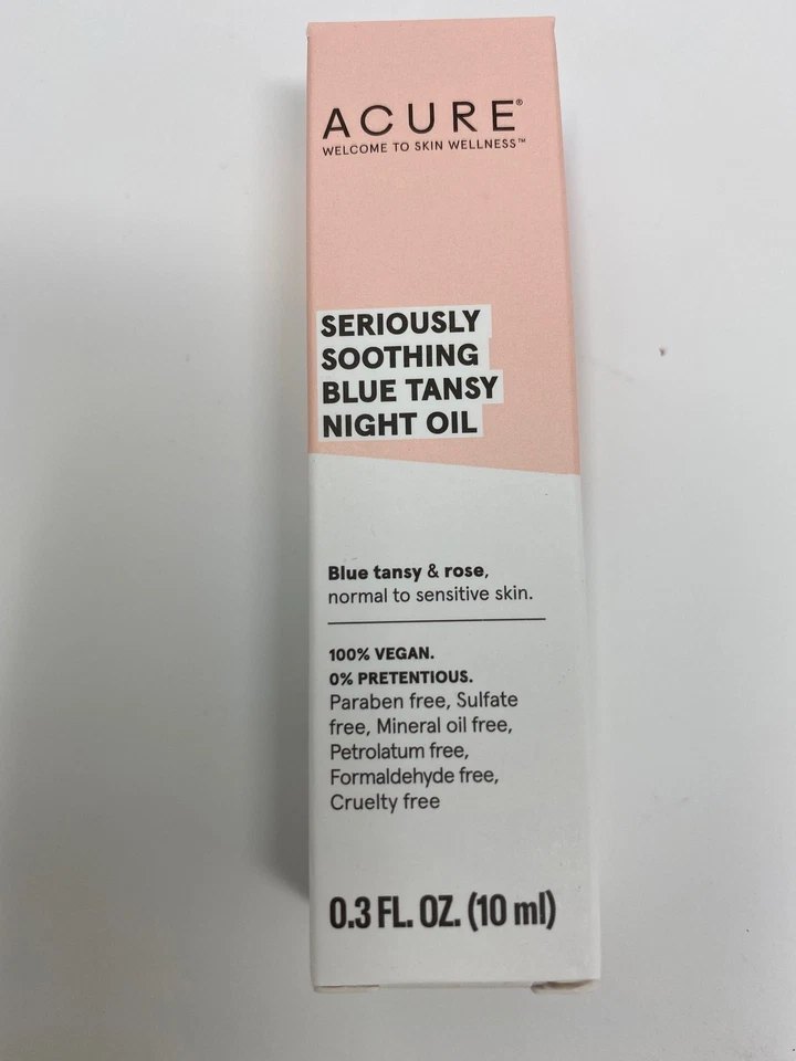 4 ACEITE Acure Serioulsy Calmante Azul Tanaceto y Rosa Noche 0,3 OZ Nuevo sin caja Foto 4 de 4