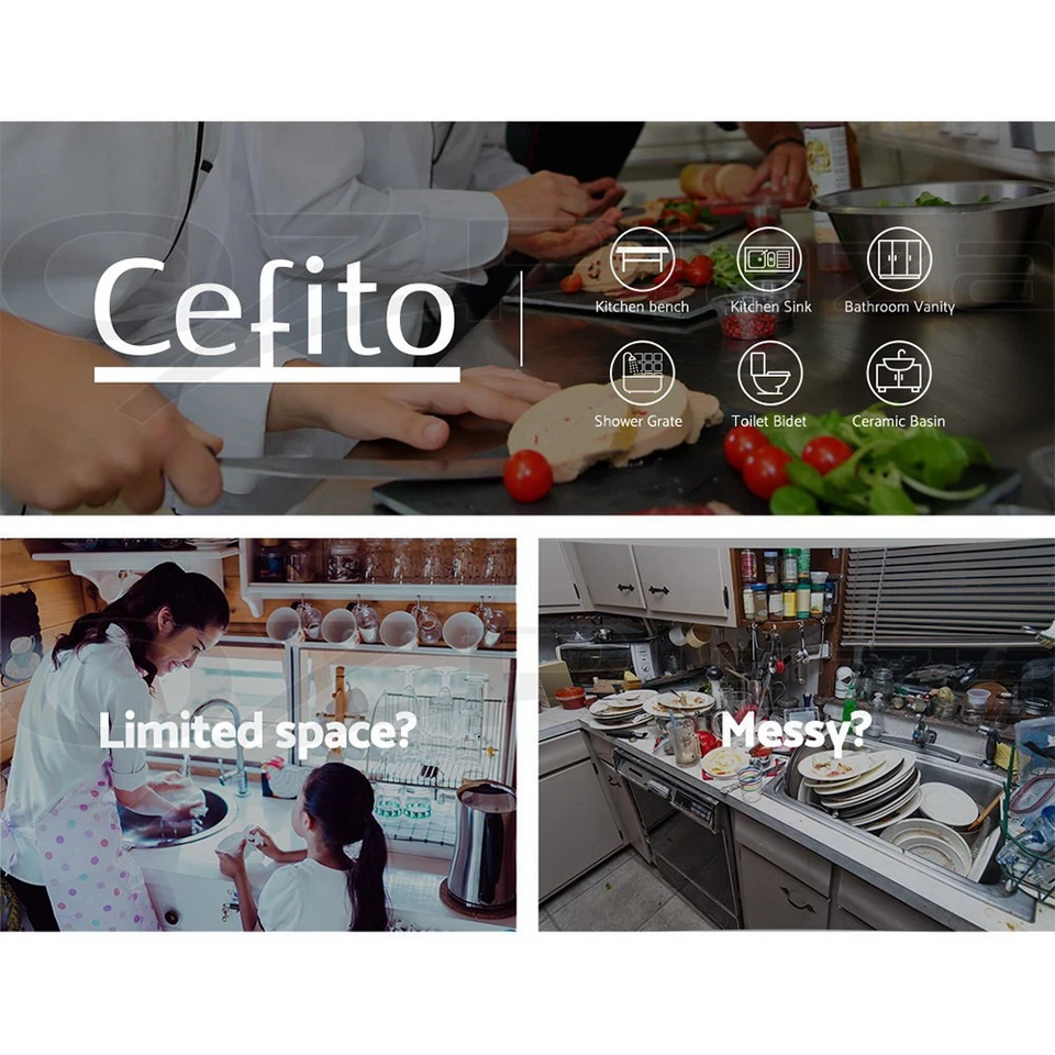 Cefito Stainless Steel Kitchen Benches Work Bench Food Prep Table 1829x610mm 430 - image 2 of 4