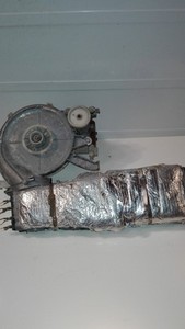 Ausgebaut von Zanussi WD1245 Trocknerheizung mit Gebläseventilator