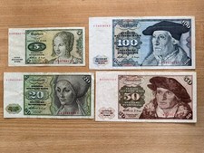 Deutsche Mark Scheine Banknoten 1960 Zuchthaus 5 20 50 100 DM Erhaltung! RAR