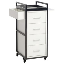 Beauty Salon Trolley Cart, Salon Cabinet with 360  Casters, Drawers, Tool Holder