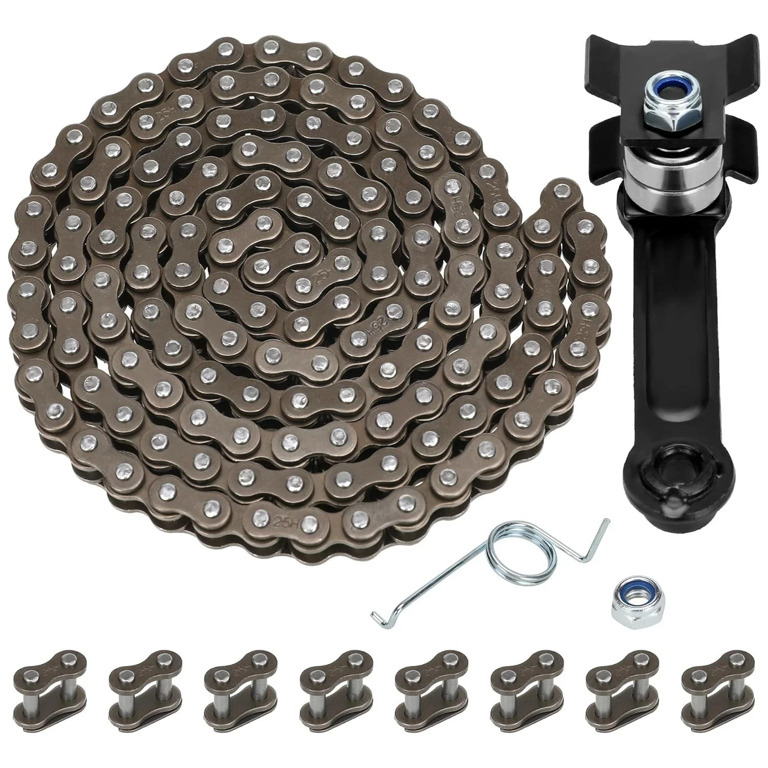 25H Chain 132 Link with Tensioner for Razor MX500 MX650 SX500 Dirt Bike Kit