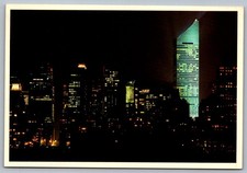 Postcard 1980s NYC Citicorp Center Night Skyline