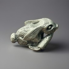 C.A.T. Fine Pewter Bunny Rabbit Metal Miniature Figurine Made In USA