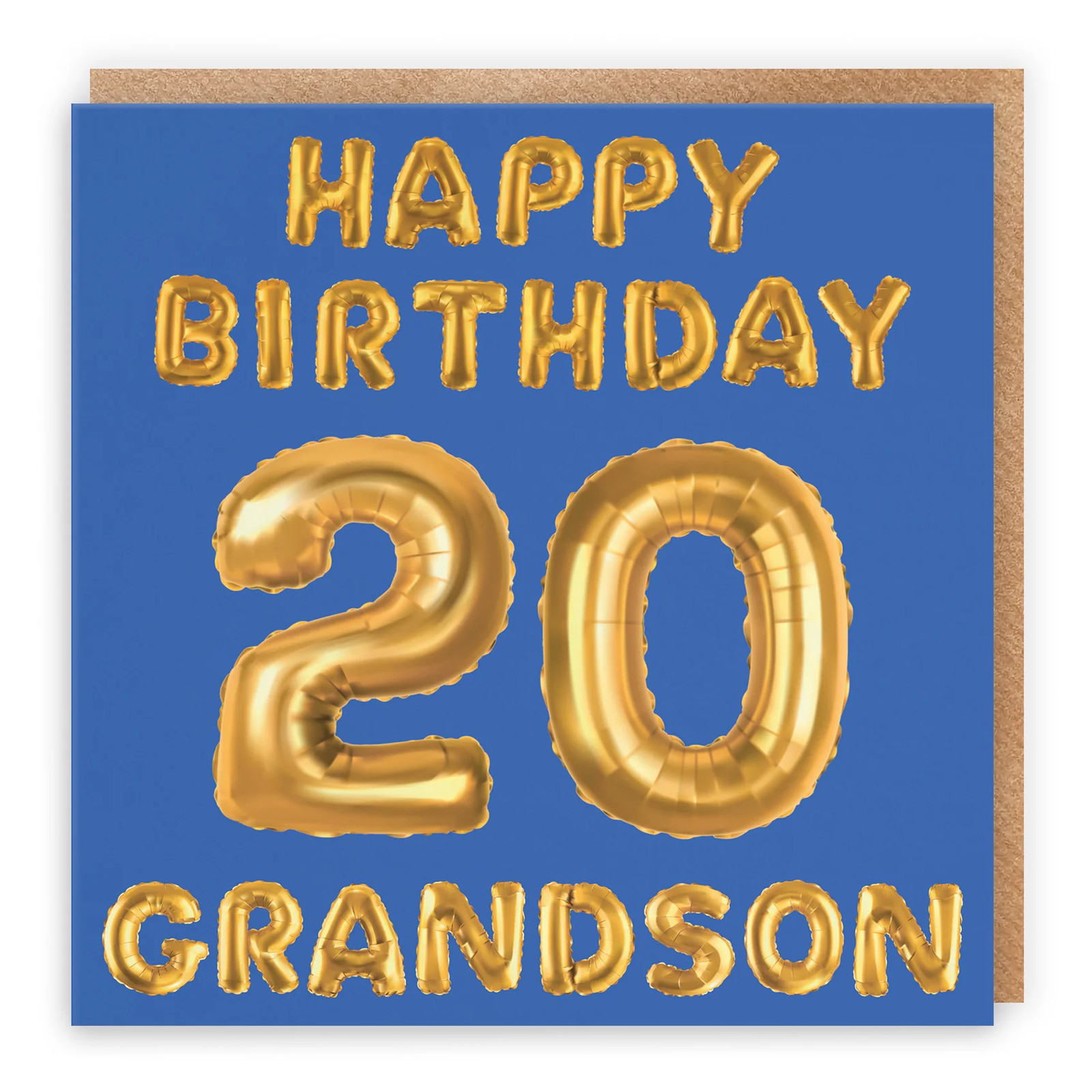 20th Grandson Birthday Card Balloon