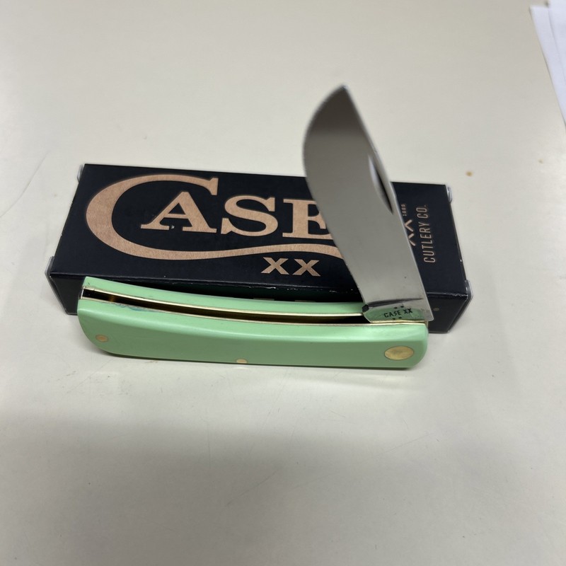 CASE XX #63834 MINT GREEN SYNTHETIC SMOOTH SOD BUSTER JR SS
