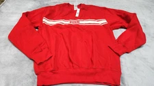 Victoria Secret Pink XS Bright Vermillion Ivy Fleece Classic Crew Sweatshirt NWT