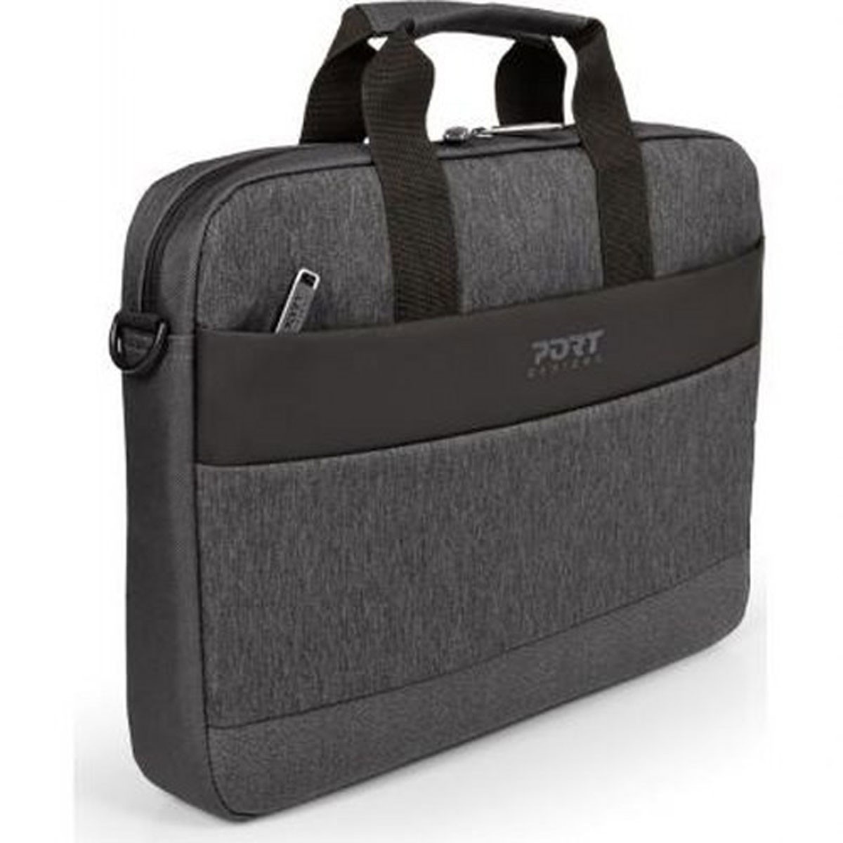 Sac ordinateur Boston 15,6 pouces gris idéal pour bureau et télétravail