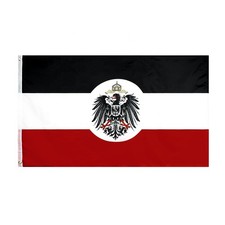 Deutsches Kaiserreich Fahne Flagge mit Adler ca. 150x90 cm + 2 Metall &Ouml;sen Hiss