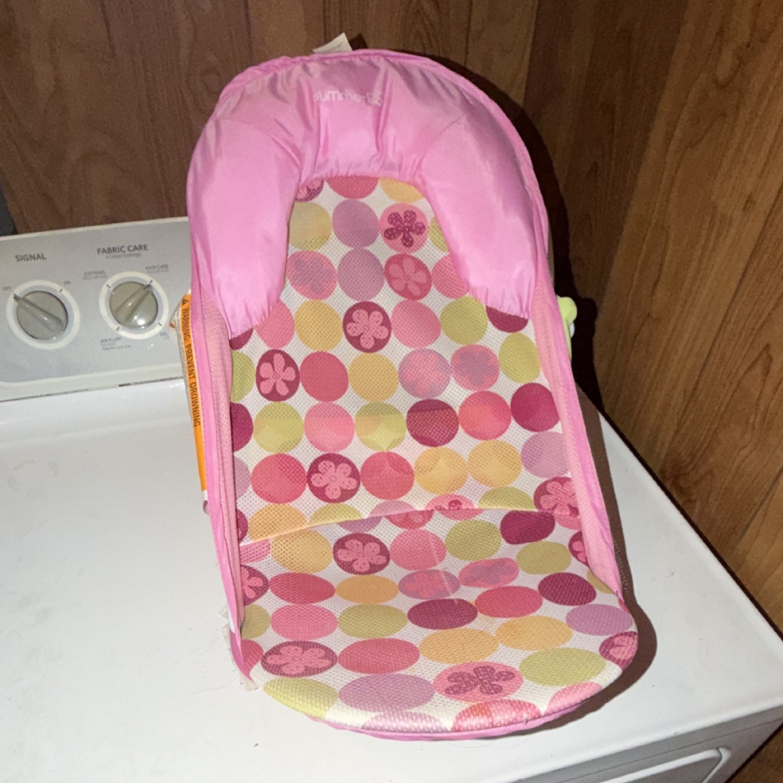 Summer Infant Baby Bath Seat Pink Polka Dot