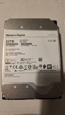 WESTERN DIGITAL DC HC570 3,5'' 22TB 12GB/S SAS FESTPLATTE ENTERPRISE HDD