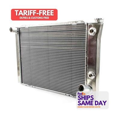 Howe 34127C, One Radiator 19x27 Chevy w/Heat Exchanger Aluminum Natural Performa - Picture 1 of 10