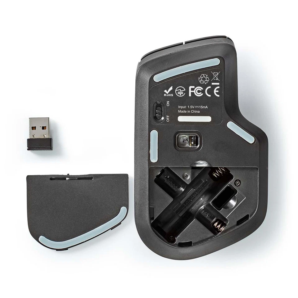 Nedis 6-button wireless mouse with adjustable DPI on/off button - Image 3 of 4