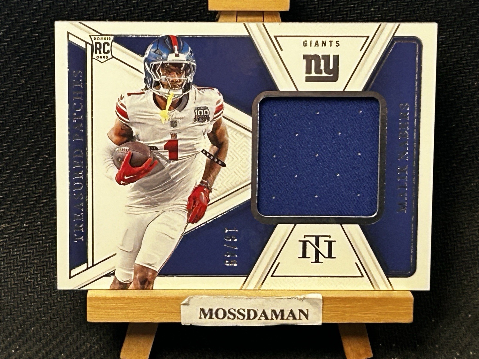 2024 National Treasures Malik Nabers Treasured Patches RC /49 Giants New York