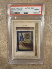 2008 Topps T-51 Murad - Brook Lopez Silk Mini Blue /25 (RC) PSA 10 POP 1! Rare!