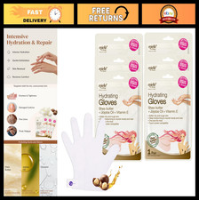 Hydrating Hand Mask Gloves - 6 Pairs, Deep Moisturizing with Shea Butter Jojob