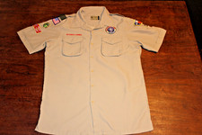 Boy Scouts of America BSA Men's Shirt Tan Medium Vented Poly Microfiber
