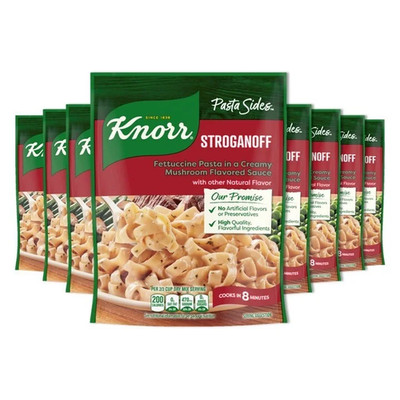 Knorr Stroganoff Fettuccine Pasta Sides 4oz 8pk 8 Min Cook No Artificial Flavors