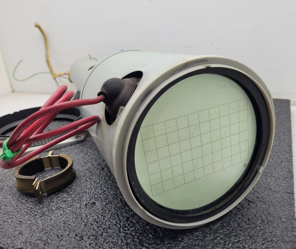 HP Hewlett Packard Vintage Round CRT 5" Oscilloscope Cathode Ray Tube - Image 2 of 4