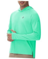 UPF 50 Fishing Shirts for Men, Long Sleeve Sun Protection Large Green