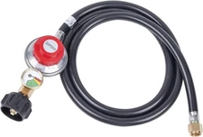 Gassaf 5FT Adjustable Propane Regulator, High Pressure Propane Regulator Hose wi