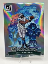 2025 Panini Donruss Calvin Johnson * Downtown * RC Oversized Jumbo Error Lions