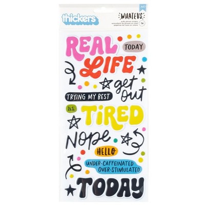 3er Pack - American Crafts Whatevs Dickere Aufkleber 74/Pkg - Satz, glänzend bauschig -