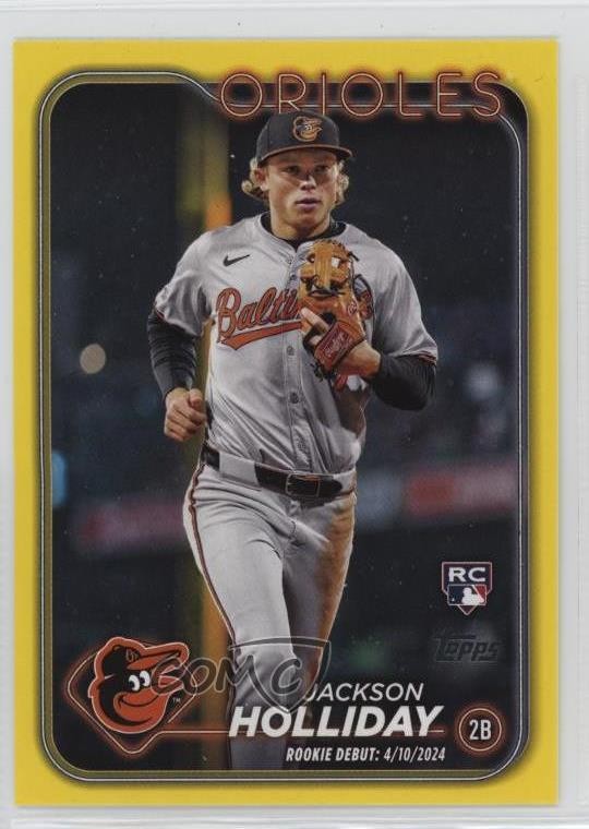 2024 Topps Update Rookie Debut Yellow Jackson Holliday #US97 Rookie RC 0ft3