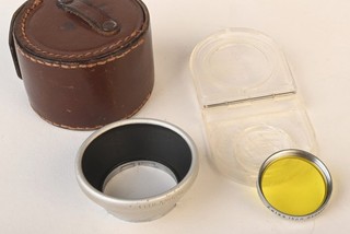 Zeiss Ikon Yellow Filter 382 S27 G 2x Sun Visor 1110 A28.5 Leather Box