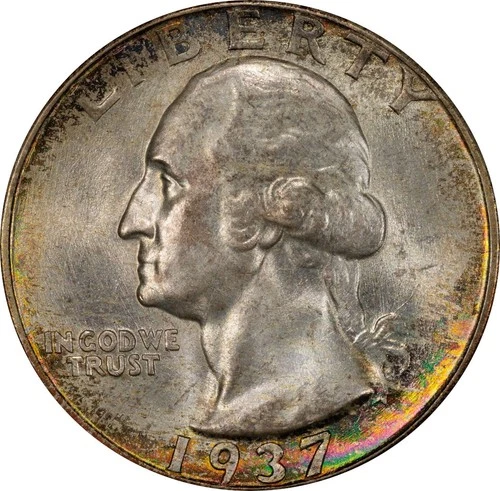 1937 MS67 Washington Quarter, PCGS 52702889