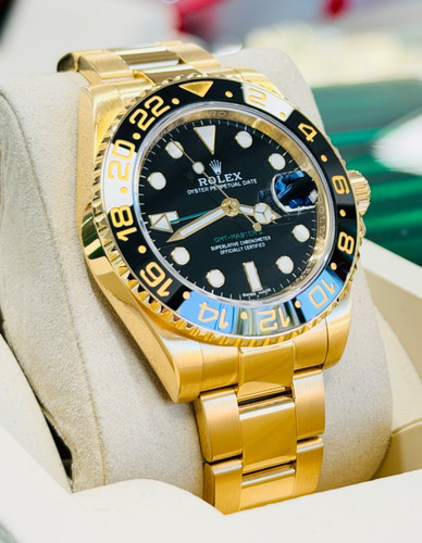 Rolex GMT-Master II 116718LN 18k Yellow Gold Oyster Band Ceram...