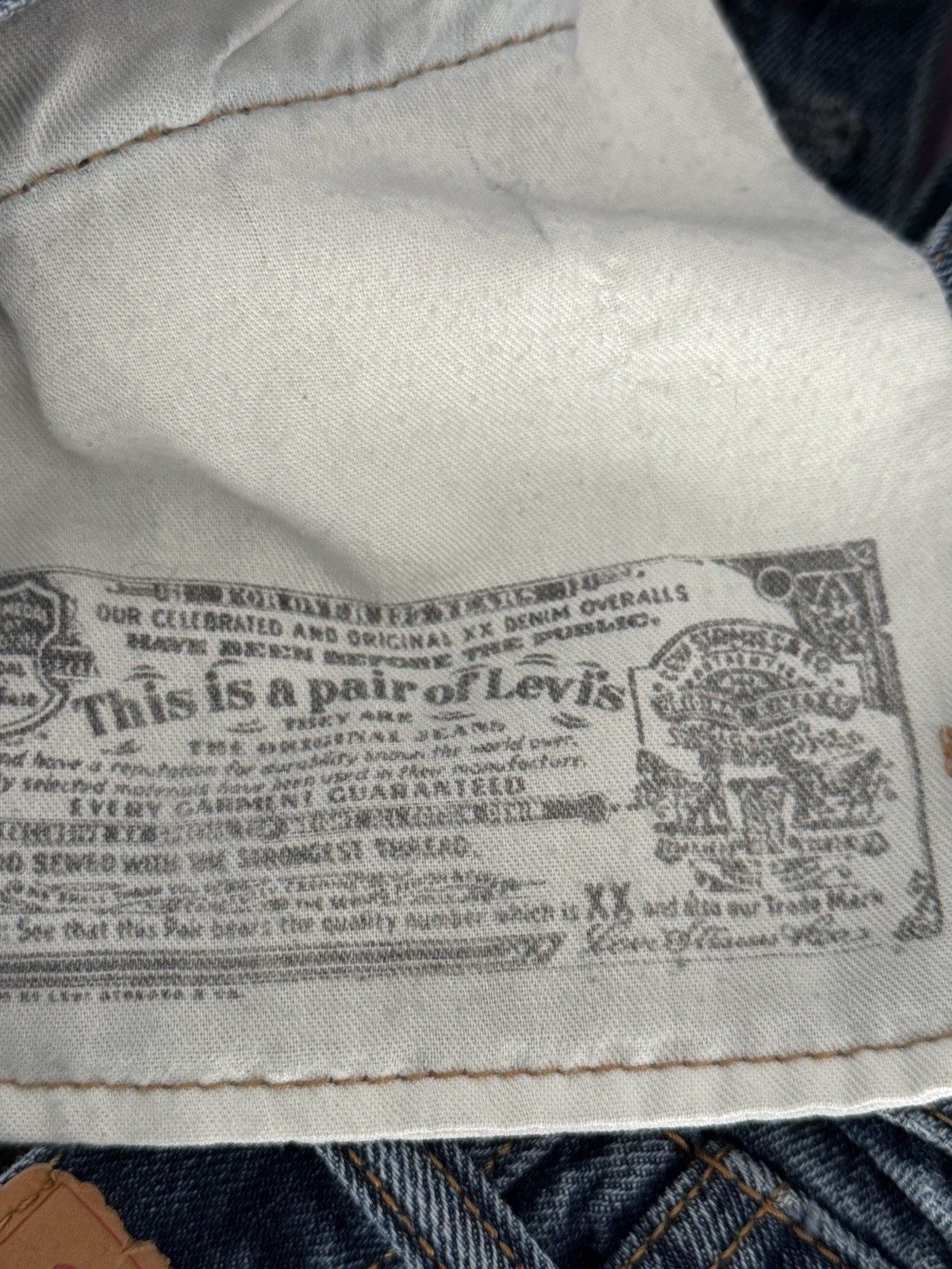 Levi's 501 Men's Original Fit Jeans - Blue Button Fly Ripped 30/32 100% Cotton thumbnail 7