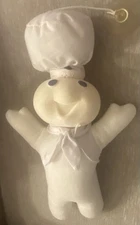 1996 Vintage Pillsbury Doughboy Suction Cup Window Hanger Plush W/ Flocked Head